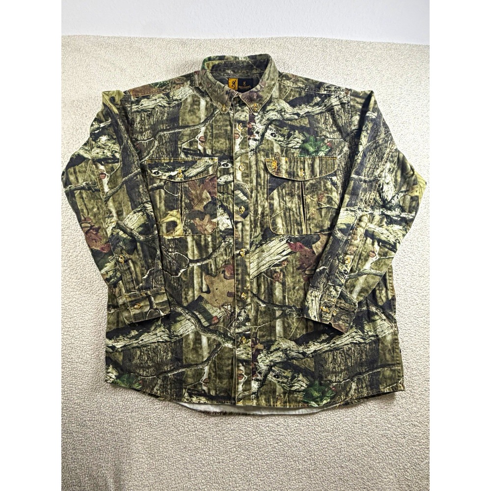 Browning Mens 2XL Realtree AP Camo Hunting Shirt Long Sleeve Button Down